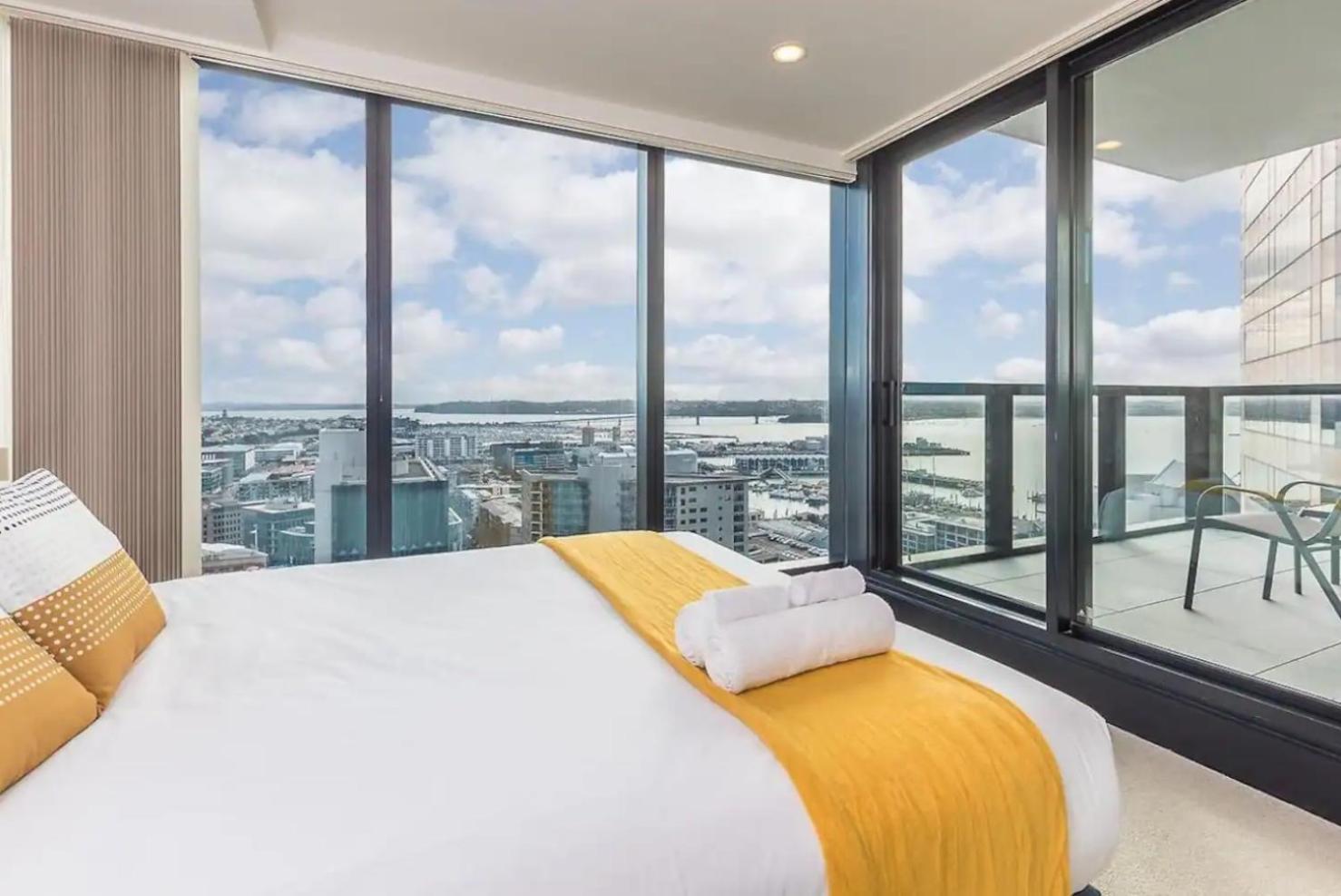 شقة Magnificent Skytower, Sea, Habour View In Cbd أوكلاند المظهر الخارجي الصورة