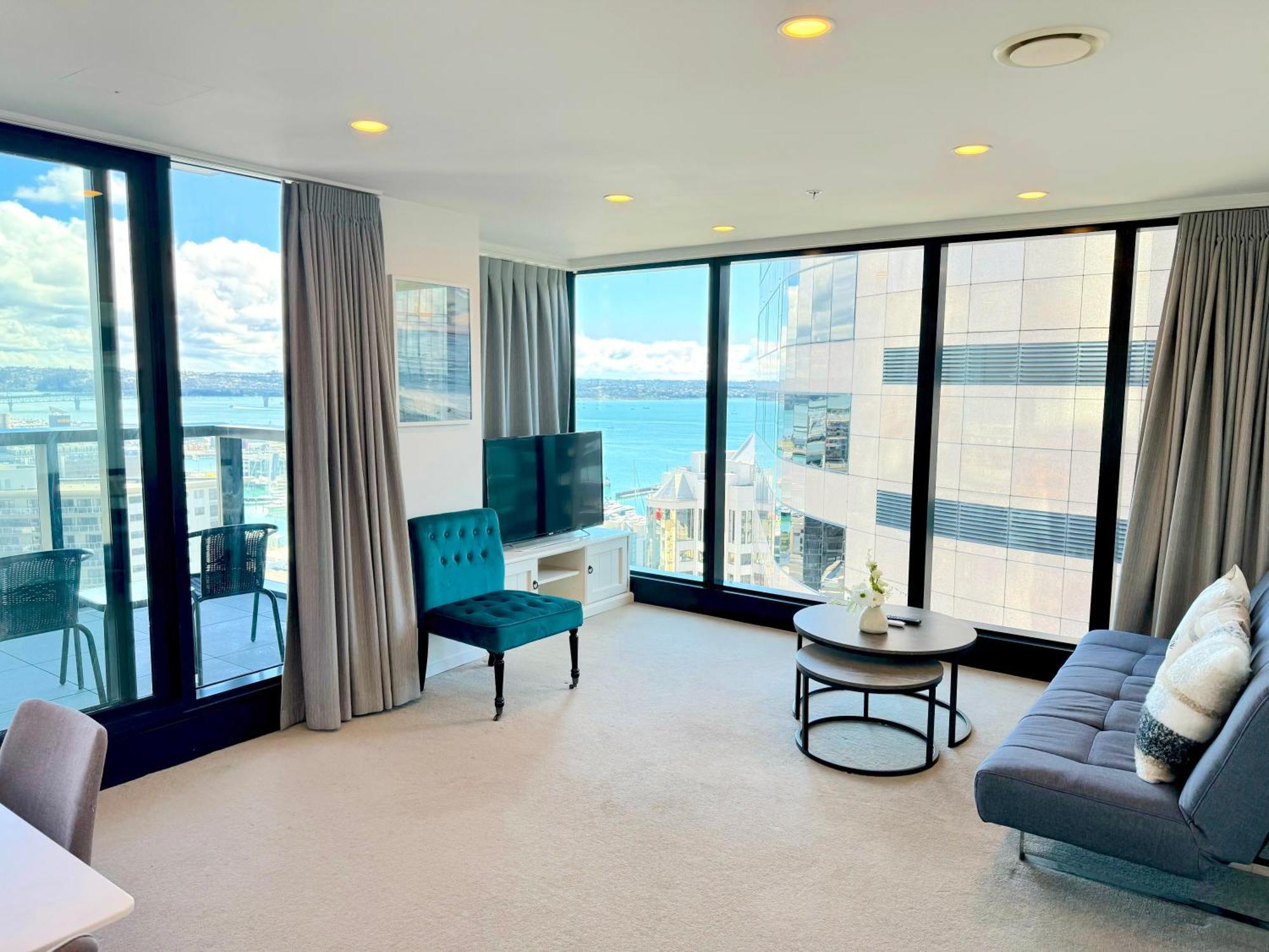 شقة Magnificent Skytower, Sea, Habour View In Cbd أوكلاند المظهر الخارجي الصورة