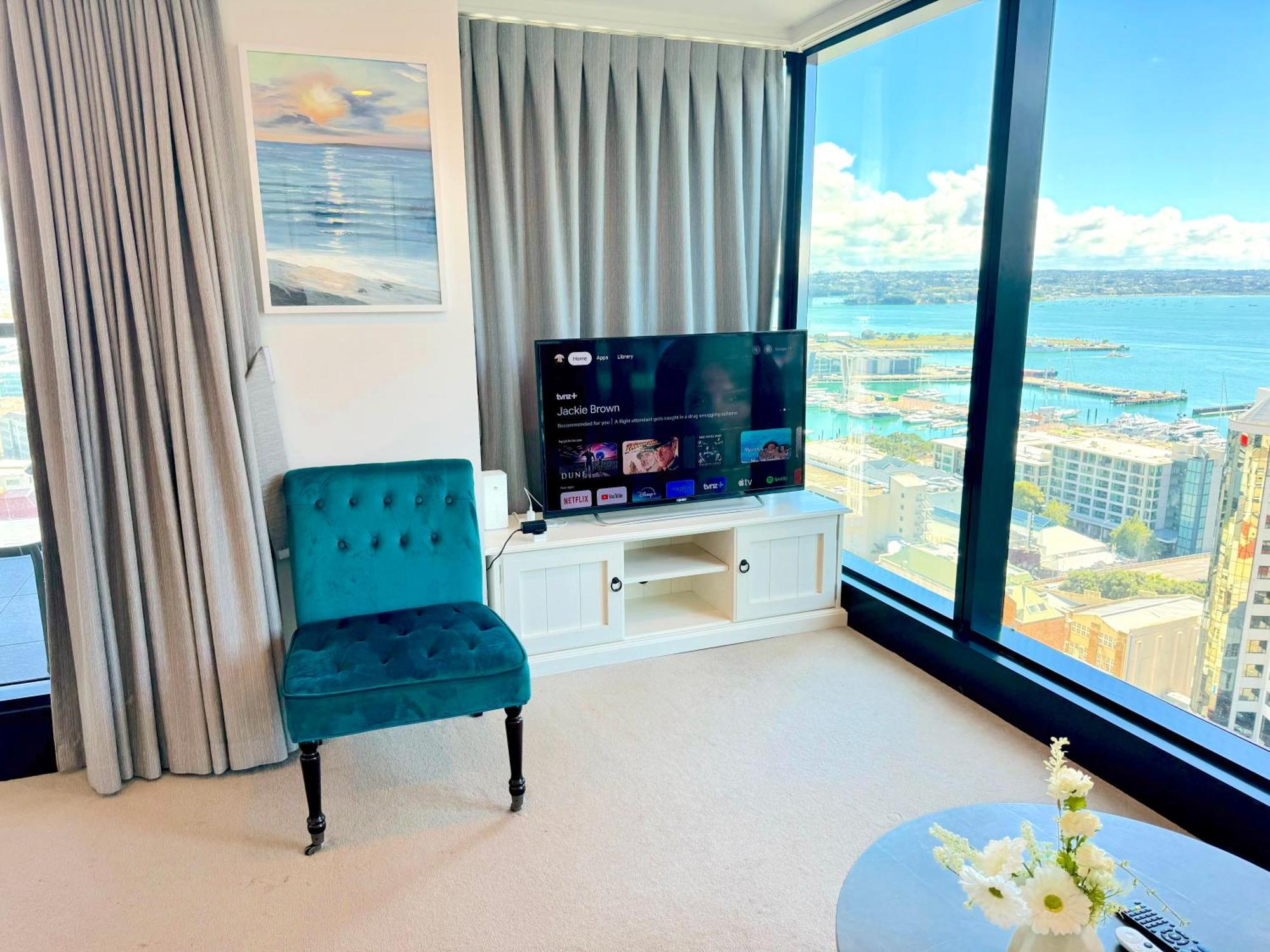شقة Magnificent Skytower, Sea, Habour View In Cbd أوكلاند المظهر الخارجي الصورة