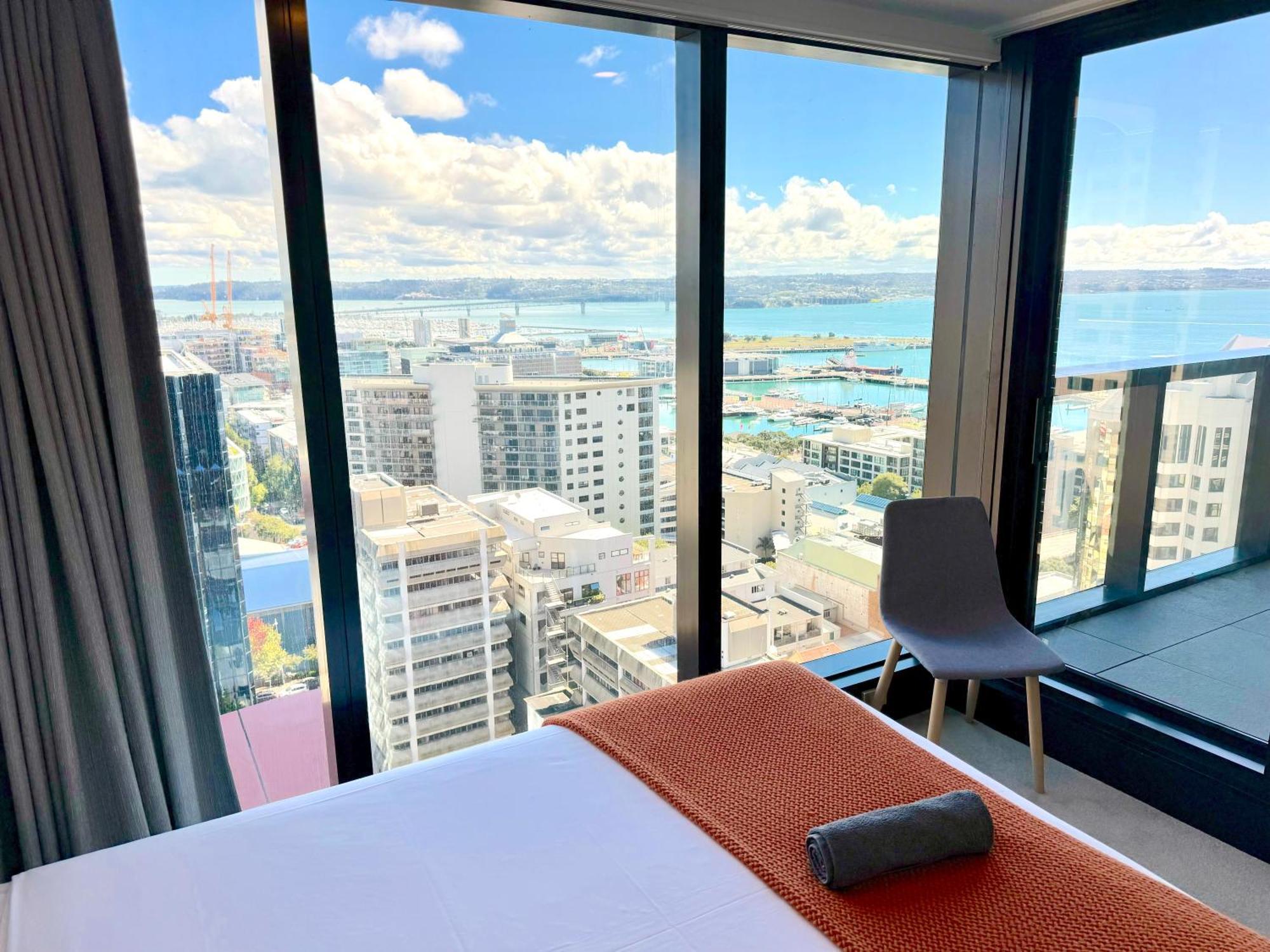 شقة Magnificent Skytower, Sea, Habour View In Cbd أوكلاند المظهر الخارجي الصورة