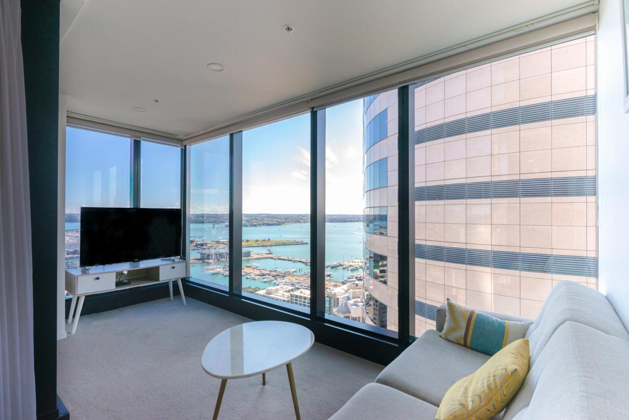 شقة Magnificent Skytower, Sea, Habour View In Cbd أوكلاند المظهر الخارجي الصورة